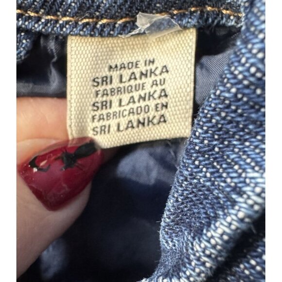 Levi’s Women's Sz L Pieced Sherpa Ex-Boyfriend Blue Trucker Jacket - Picture 6 of 15